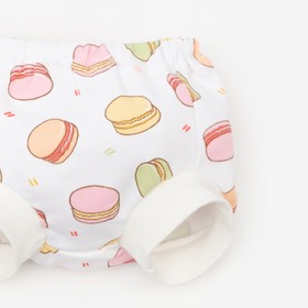 

Трусы на подгузник «Macaron», цвет белый/розовый, рост 74 см