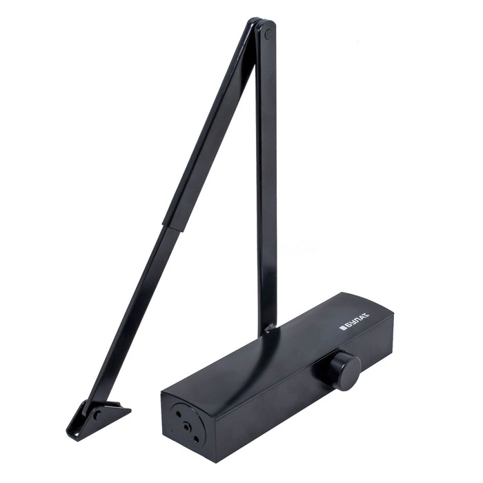 Доводчик дверной БУЛАТ ДД 812/5 С-B, 25-120 кг, черный - Фото 1