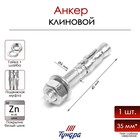 Анкер ТУНДРА, клиновой, оцинкованный, 6×40 мм - Фото 1