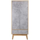 Шкаф 2-х дверный «Хелен 2213.М1», 800 × 500 × 1850 мм, цвет дуб вотан / бетон чикаго - Фото 3