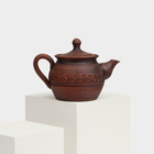 Чайник для заварки "Домашний", декор, красная глина, 0.8 л - Фото 6