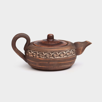 Чайник для заварки "Алтайский", ангоб, красная глина, 0.5 л