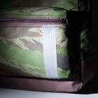 Рюкзак детский на молнии, наружный карман, светоотражающая полоса, цвет хаки/камуфляж - Фото 4