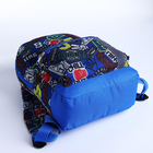 Рюкзак детский на молнии, наружный карман, светоотражающая полоса, цвет синий - Фото 3