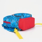 Рюкзак детский на молнии, наружный карман, светоотражающая полоса, цвет голубой - фото 6789127