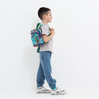 Рюкзак детский на молнии, цвет бирюзовый - фото 9534207