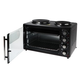 

Мини-печь ENERGY GН25-В, 1400 Вт, 25 л, 90-250°C, 2 конфорки, чёрная
