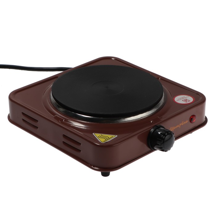 Плитка электрическая "Матрёна" МА-061, 1000 Вт, 1 конфорка, коричневая - Фото 1