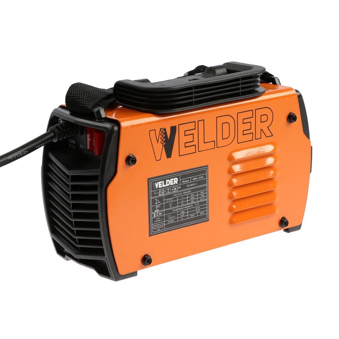 Сварочный аппарат Welder MMA-200A, 4.4 кВт, 20-200 А, 1.6-3.2 мм, 2 кабеля, плечевой ремень - фото 18561949 Сварочный аппарат Welder MMA-200A, 4.4 кВт, 20-200 А, 1.6-3.2 мм, 2 кабеля, плечевой ремень - фото 18561949
