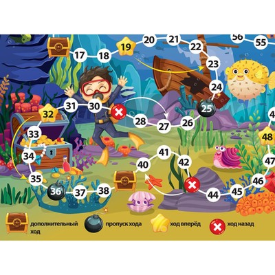 Настольная игра-ходилка Десятое Королевство «В океане»