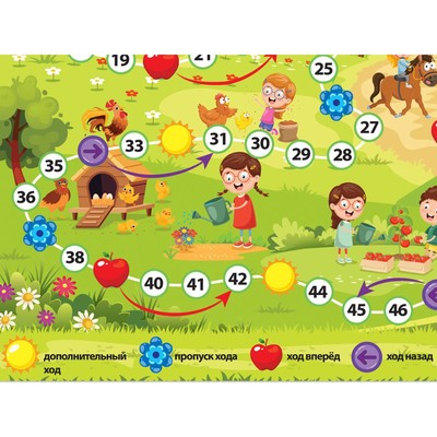 Настольная игра-ходилка Десятое Королевство «Лето в деревне»