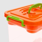 Контейнер для хранения с крышкой и вкладышем 6,5 л, цвет оранжевый - Фото 3