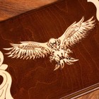 Нарды ручной работы "Летящий орёл", 60х30 см, с шахматным полем, массив ореха, Армения - фото 25463669