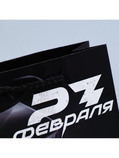 Пакет подарочный ламинированный, упаковка, «С 23 февраля», S 12×15×5.5 см