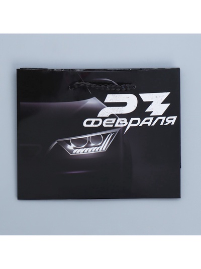 Пакет подарочный ламинированный, упаковка, «С 23 февраля», S 12×15×5.5 см