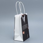 Пакет подарочный крафтовый, упаковка, «Мужской», 12 х 21 х 9 см - Фото 2