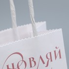 Пакет подарочный крафтовый, упаковка, «Вдохновляй», 15 х 10 х 6 см - Фото 4