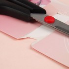УЦЕНКА Ножницы универсальные, скошенное лезвие, 8.5", 21 см, чёрные, красные - Фото 2