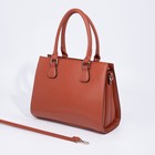 Сумка женская El Masta на молнии, наружный карман, длинный ремень, цвет рыжий - фото 24316679