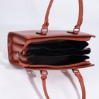 Сумка женская El Masta на молнии, наружный карман, длинный ремень, цвет рыжий - фото 24316683