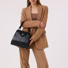 Сумка-тоут El Masta на молнии, 2 наружных кармана, длинный ремень, цвет графит - фото 24550341