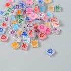 Бусины для творчества пластик "Цветные английские буквы" прозрачные 20 гр 0,4х0,8х0,8см   92335 - Фото 2