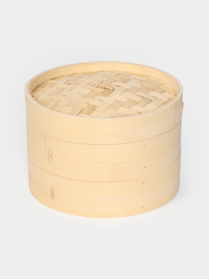 Пароварка Доляна «Восточная кухня», 2 этажа, d=21 см, бамбук - Фото 1