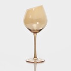 Бокалы для вина Magistro «Иллюзия», 550 мл, 10×24 см, набор 2 шт., стекло, бронзовые - Фото 3