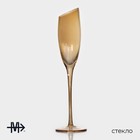 Бокалы для шампанского Magistro «Иллюзия», 180 мл, 5.5×27.5 см, набор 2 шт., стекло, золотые - Фото 2
