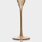 Набор бокалов из стекла для шампанского Magistro «Иллюзия», 180 мл, 5,5×27,5 см, 6 шт, цвет золотой - Фото 3