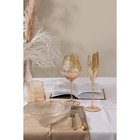 Набор стаканов стеклянных Magistro «Иллюзия», 450 мл, 9.5×11.5 см, 6 шт., цвет золотой - Фото 5