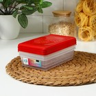 Набор контейнеров пищевых «Asti», 3 шт, 750 мл, 18,5×12×7,8 см, прямоугольные, цвет красный - фото 4369679
