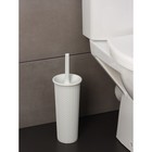 Комплект для туалета: ёршик с подставкой Velvet, d=11,5 см, h=36,5 см, цвет светло-серый - фото 9147813