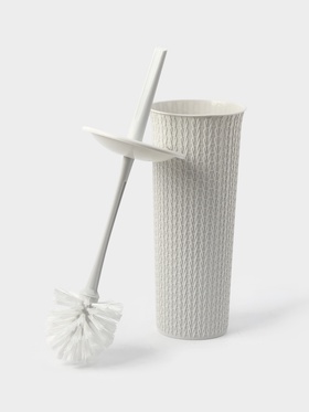 Ёршик для унитаза Idiland Velvet, d=11.5 см, h=36.5 см, с подставкой, светло-серый