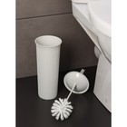 Комплект для туалета: ёршик с подставкой Velvet, d=11,5 см, h=36,5 см, цвет светло-серый - Фото 4