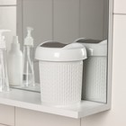 Контейнер для мусора настольный Idiland Velvet, 1 л, d=13 см, h=15.5 см, пластик, светло-серый - Фото 1