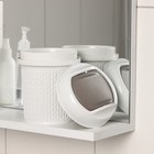 Контейнер для мусора настольный Idiland Velvet, 1 л, d=13 см, h=15.5 см, пластик, светло-серый - Фото 3