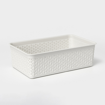 Корзинка универсальная Wenge, 2.25 л, 25.7×15.8×8 см, светло-серая