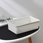 Корзинка универсальная Wenge, 2.25 л, 25.7×15.8×8 см, светло-серая - Фото 5