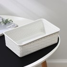 Корзинка универсальная Wenge, 2.25 л, 25.7×15.8×8 см, светло-серая - Фото 6