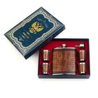 Подарочный набор 6 в 1, фляжка 540 мл, 4 стопки по 75 мл, воронка, нержавеющая сталь, экокожа - Фото 3