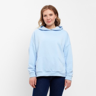 Худи женское MINAKU: Casual Collection цвет голубой размер 50-52