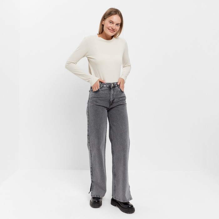 Джинсы женские, цвет тёмно-серый, размер 42 (48) 59938