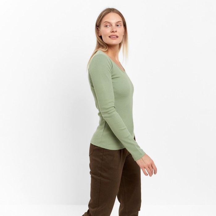 Лонгслив женский, цвет зелёный, размер S (42) 59946