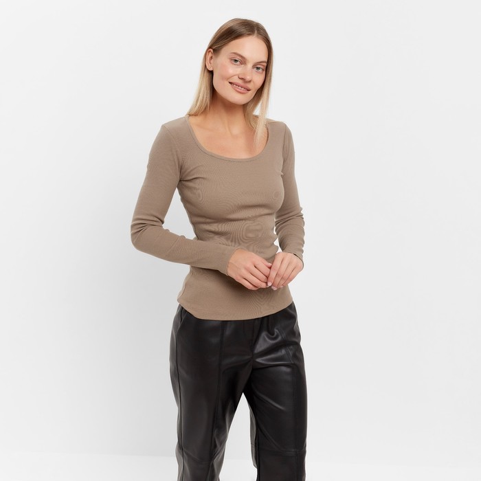 Лонгслив женский, цвет коричневый, размер L (46) 59949
