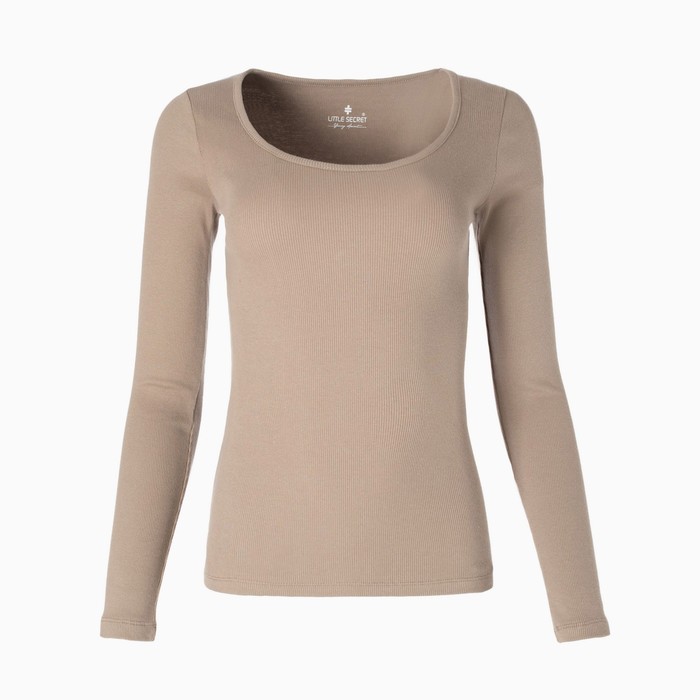 Лонгслив женский, цвет коричневый, размер L (46) 59949
