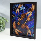 Ключница настенная «Стрекозы», крючки декоративные, панно, 27×22 см 9217085 - фото 16436373