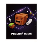 Тетрадь предметная "Пиксели" 36 листов в линейку "Русский язык", со справочным материалом, обложка мелованный картон, блок офсет - фото 894752