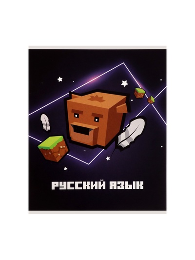 Предметная тетрадь по русскому языку Calligrata «Пиксели», 36 листов, в линейку, со справочным материалом, обложка из мелованного картона