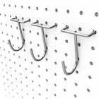 Крючок закругленный с зацепом на перфорированную ДСП панель, шаг 2.5, L=6.5 см, диаметр 4 мм, цвет хром  (артикул 9436266)  большой выбор товаров оптом и в розницу по низким ценам с доставкой